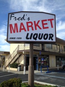 Fred's Market Liquor Signs Project from Starfish Signs & Graphics