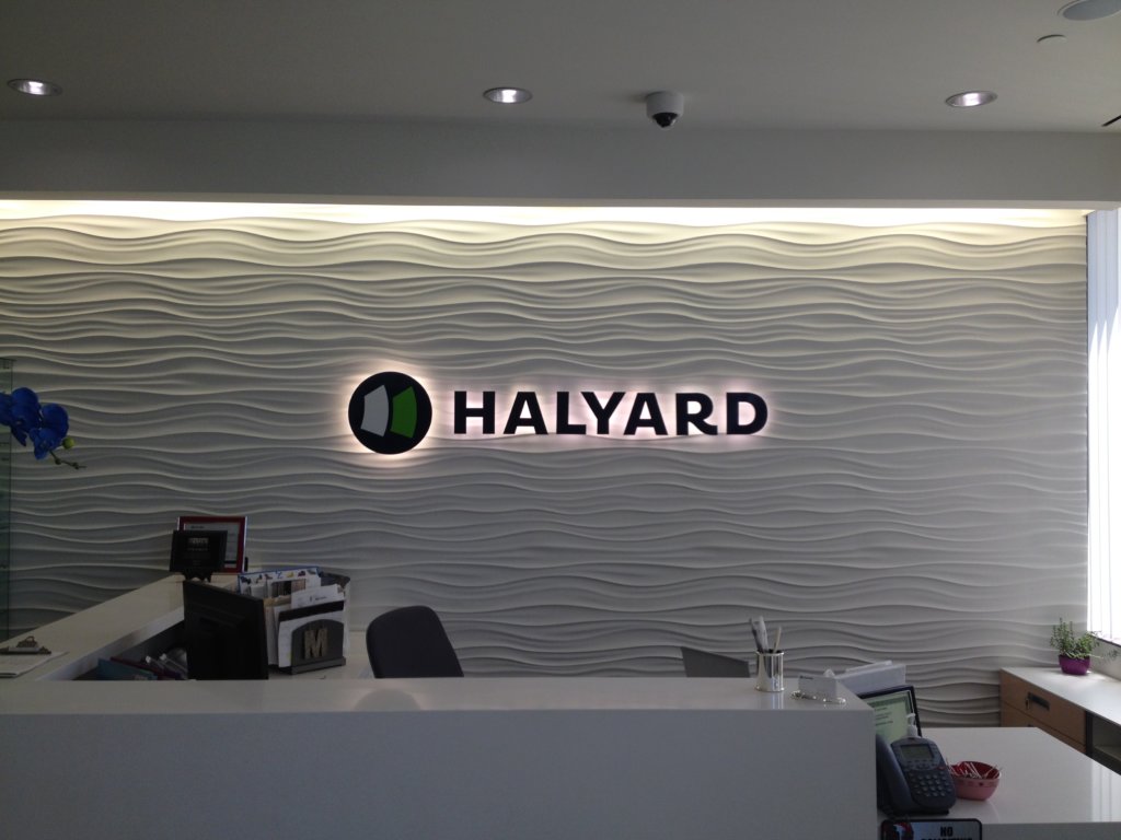 Halyard - lobby Signs Project from Starfish Signs & Graphics