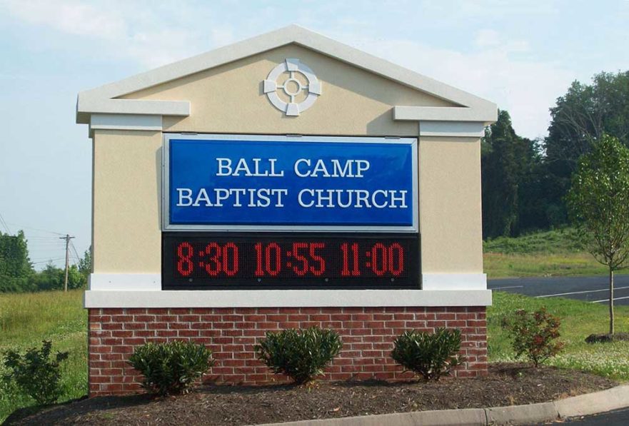 Ball Camp Baptist Church Monument Signs from Starfish Signs & Graphics