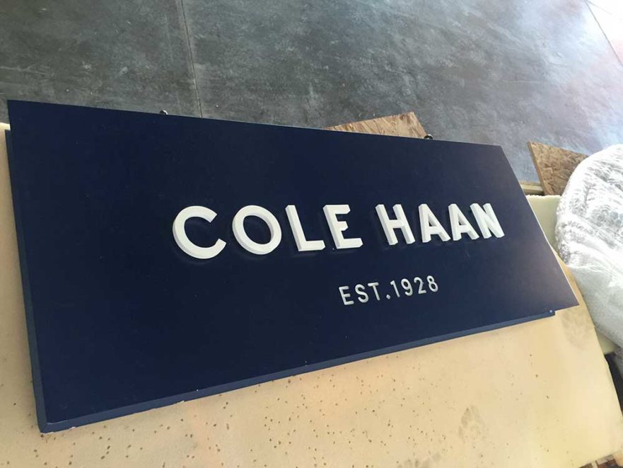 Cole Haan sign from starfish signs & graphics