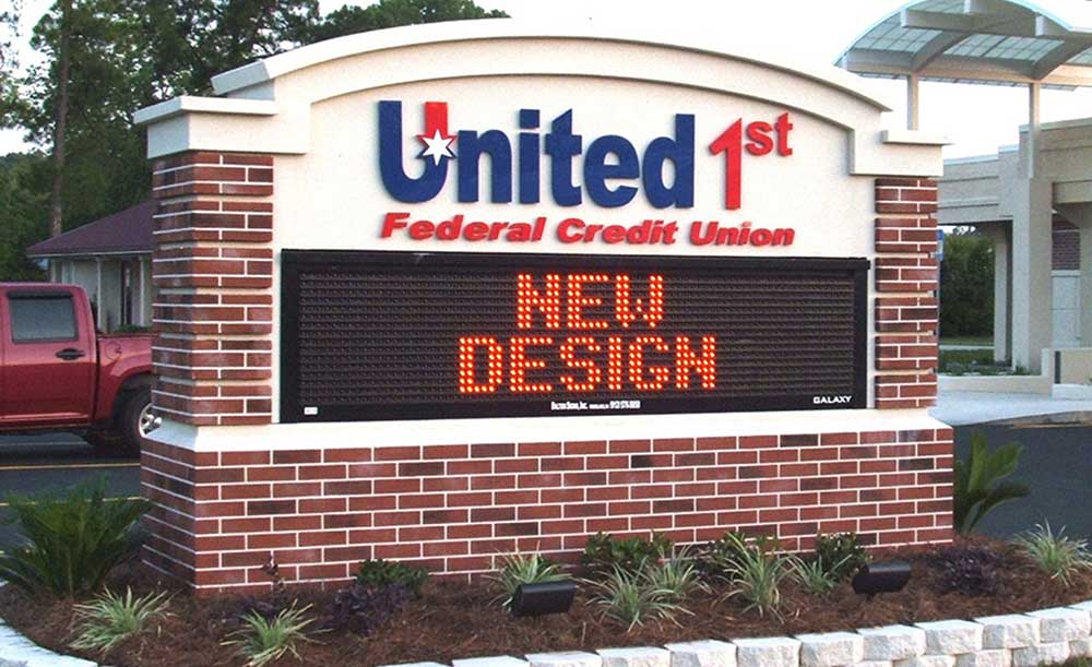 United Federal Credit Union - Monument signs from starfish signs & graphis