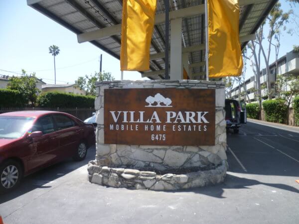 Villa Park Monument Sign - Aluminum Pic